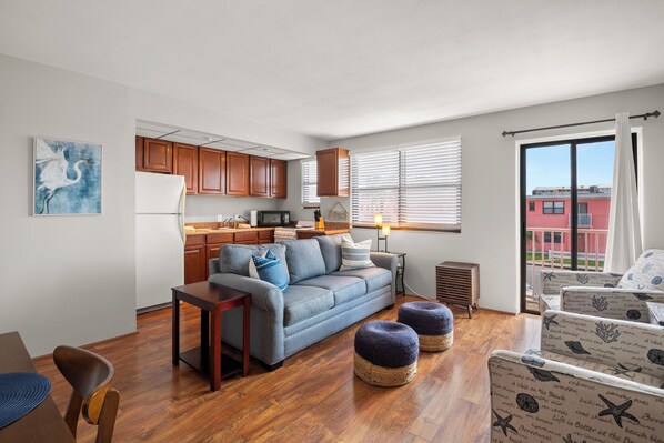 TV, DVD player - 🌴 Gulf Winds #406 — Bright Beachside Escape with Balcony Views (Saint Pete Beach)