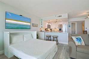 1 bedroom, iron/ironing board, travel crib, free WiFi