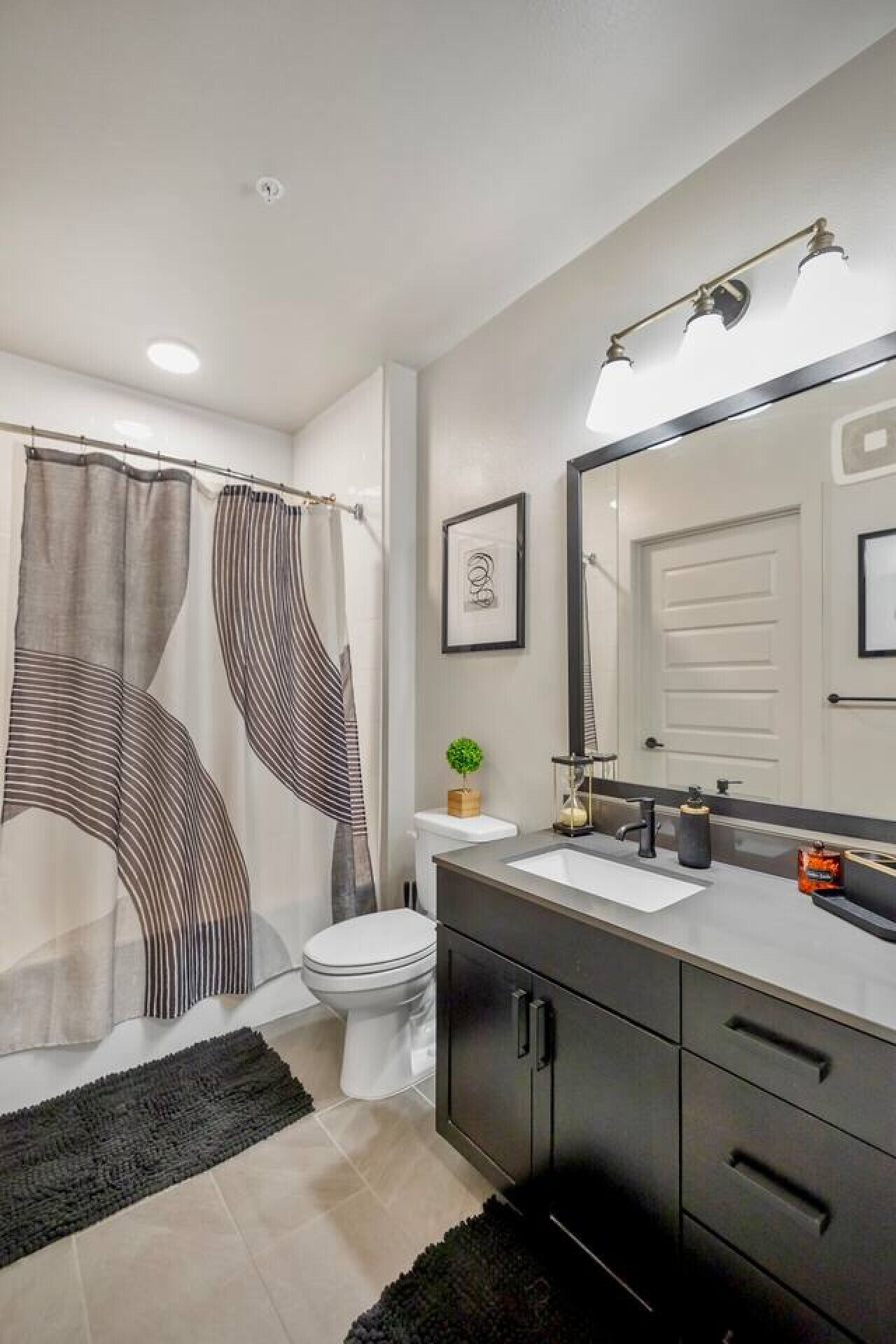 Hair dryer, towels, toilet paper