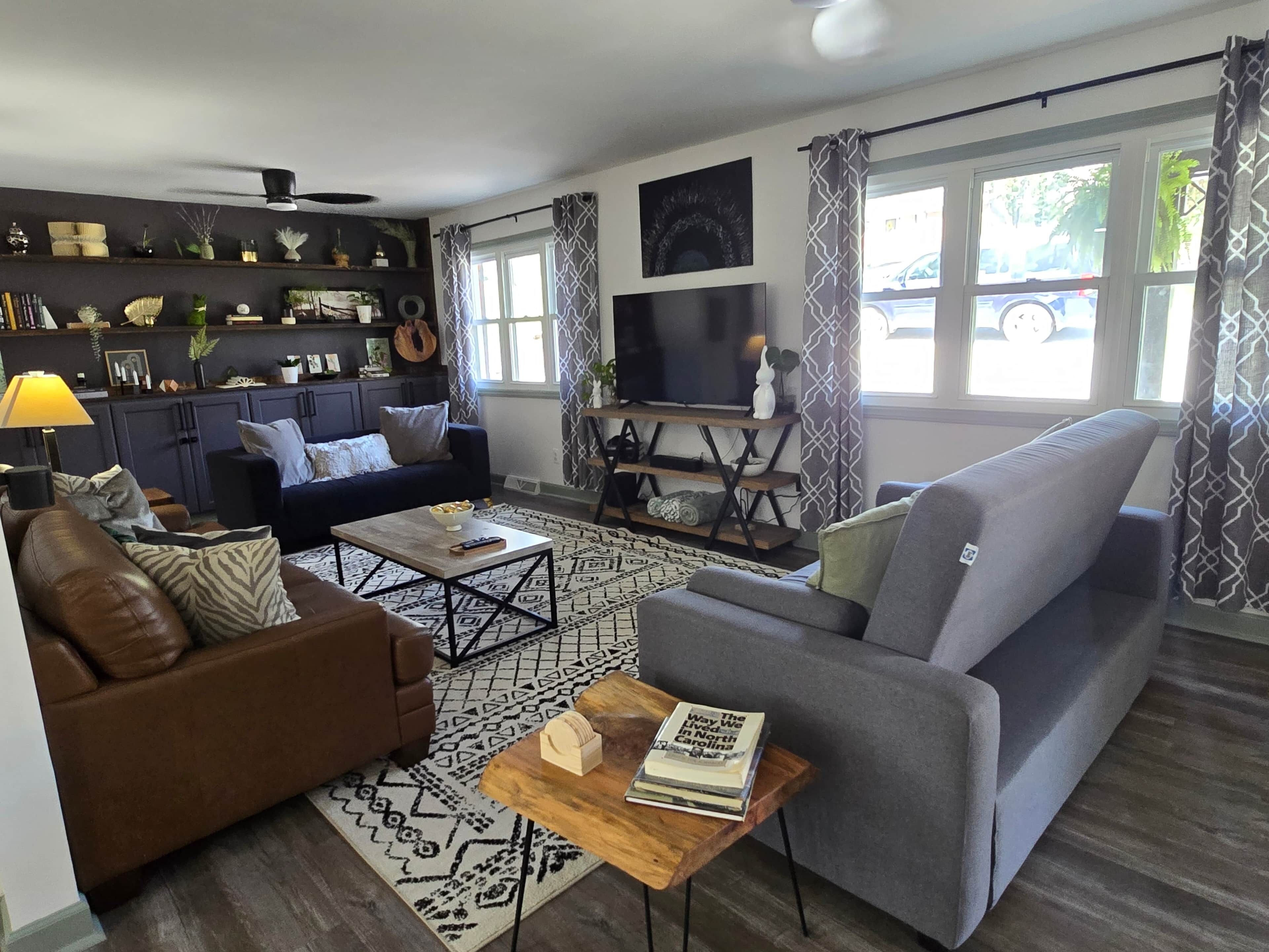 TV, foosball, table tennis, stereo