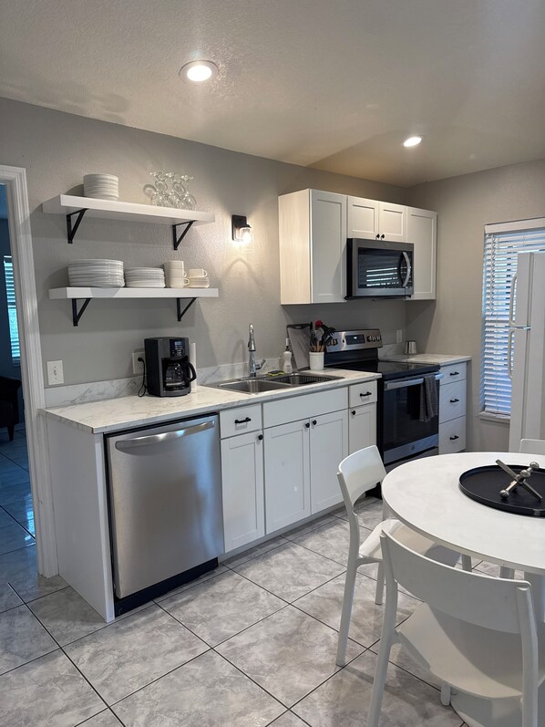 Microwave, oven, stovetop, dishwasher