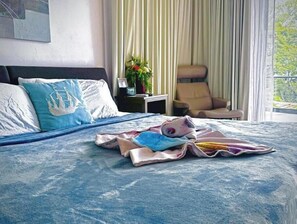 1 makuuhuone, silitysrauta/-lauta, internet, vuodevaatteet