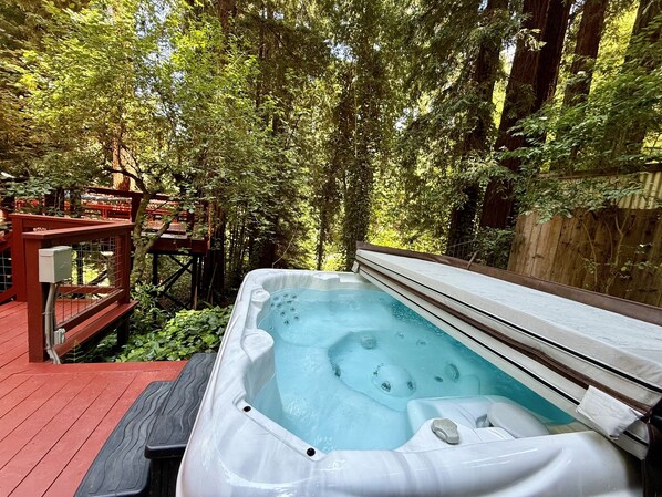 Outdoor spa tub