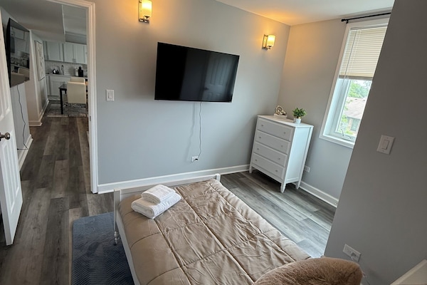 4 dormitorios, tabla de planchar con plancha, wifi y ropa de cama