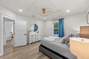 4 bedrooms, iron/ironing board, travel crib, free WiFi