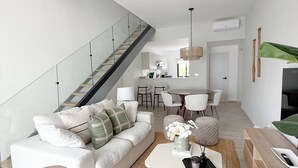 Living area - Penthouse with private jacuzzi, beach access, perfect for long stays! (Punta Cana)