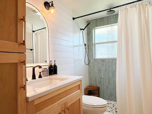 Shower, hair dryer