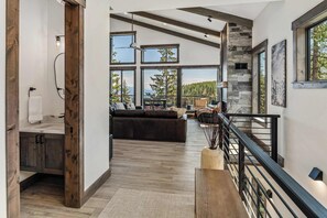 Smart TV, fireplace, table football, offices