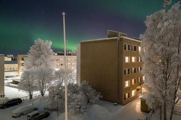 Property building & northern lights