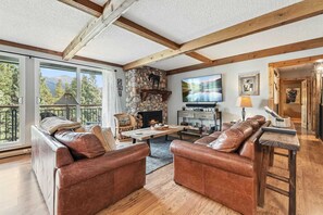 Télévision, cheminée