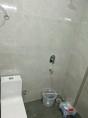 Shower, towels, soap