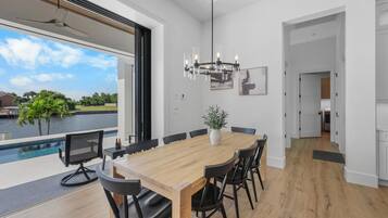 House, Multiple Beds (Opulent custom waterfront home with h) | Dining