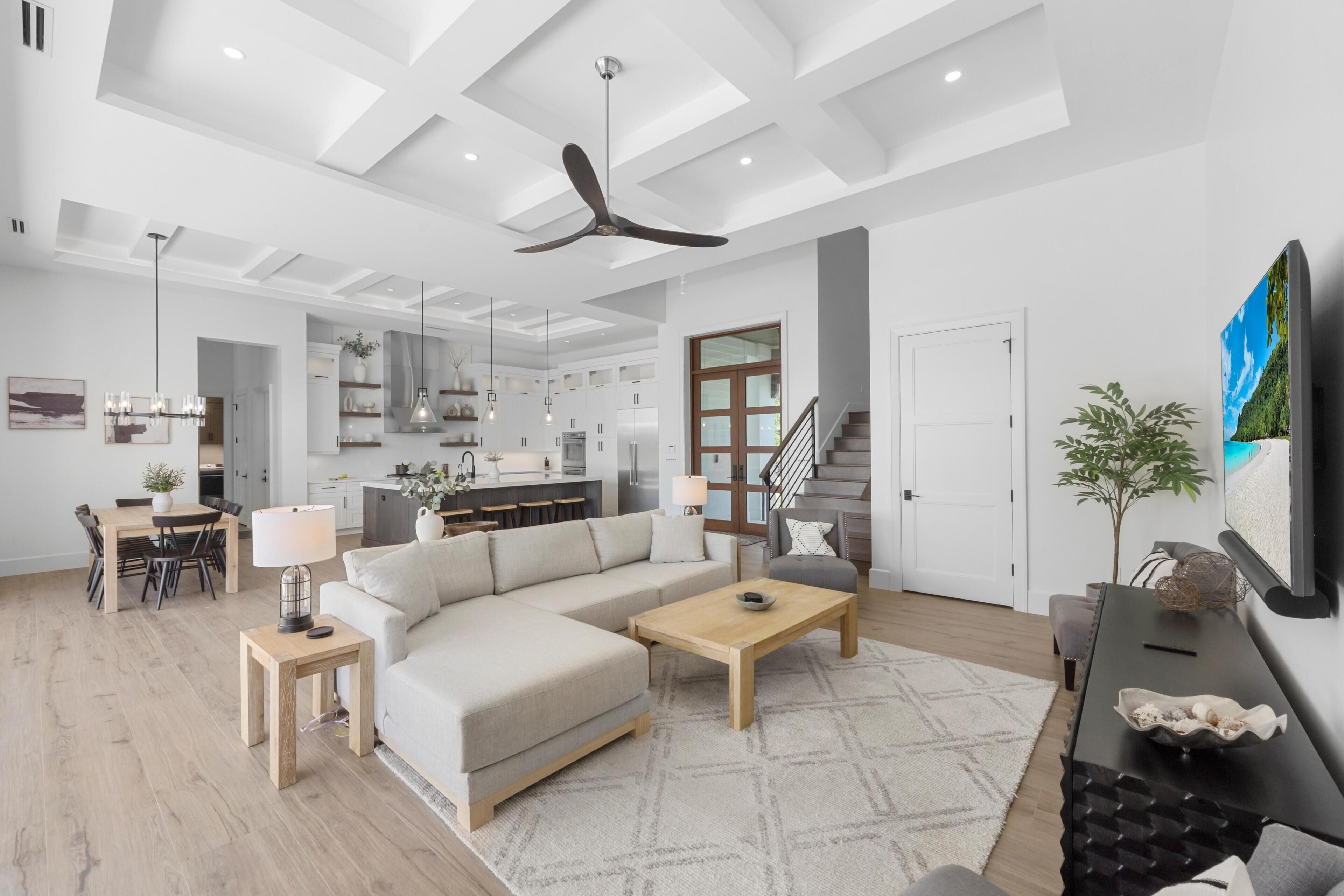 House, Multiple Beds (Opulent custom waterfront home with h) | Living area
