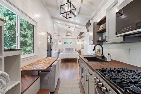 Private kitchen. The Nestled Nook - Tiny Home