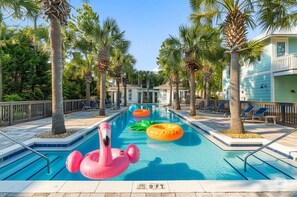 A heated pool