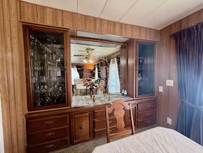 Desk, iron/ironing board, travel cot, free WiFi