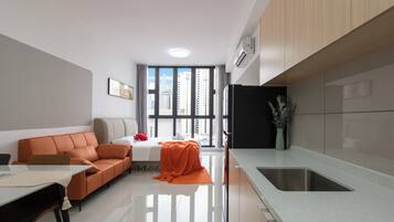 Hypo-allergenic bedding, blackout curtains, soundproofing