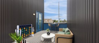 Sleeps 24 | Rooftop, Game Room & Outdoor Spaces | Just 10 Min to Broadway