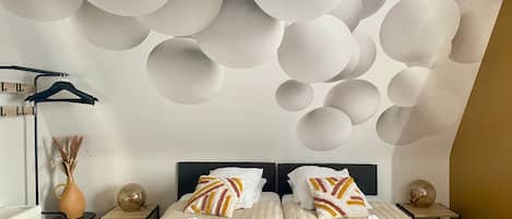 Premium bedding, individually decorated, individually furnished, desk