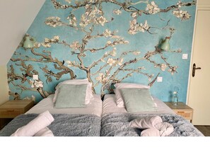 Premium bedding, individually decorated, individually furnished, desk