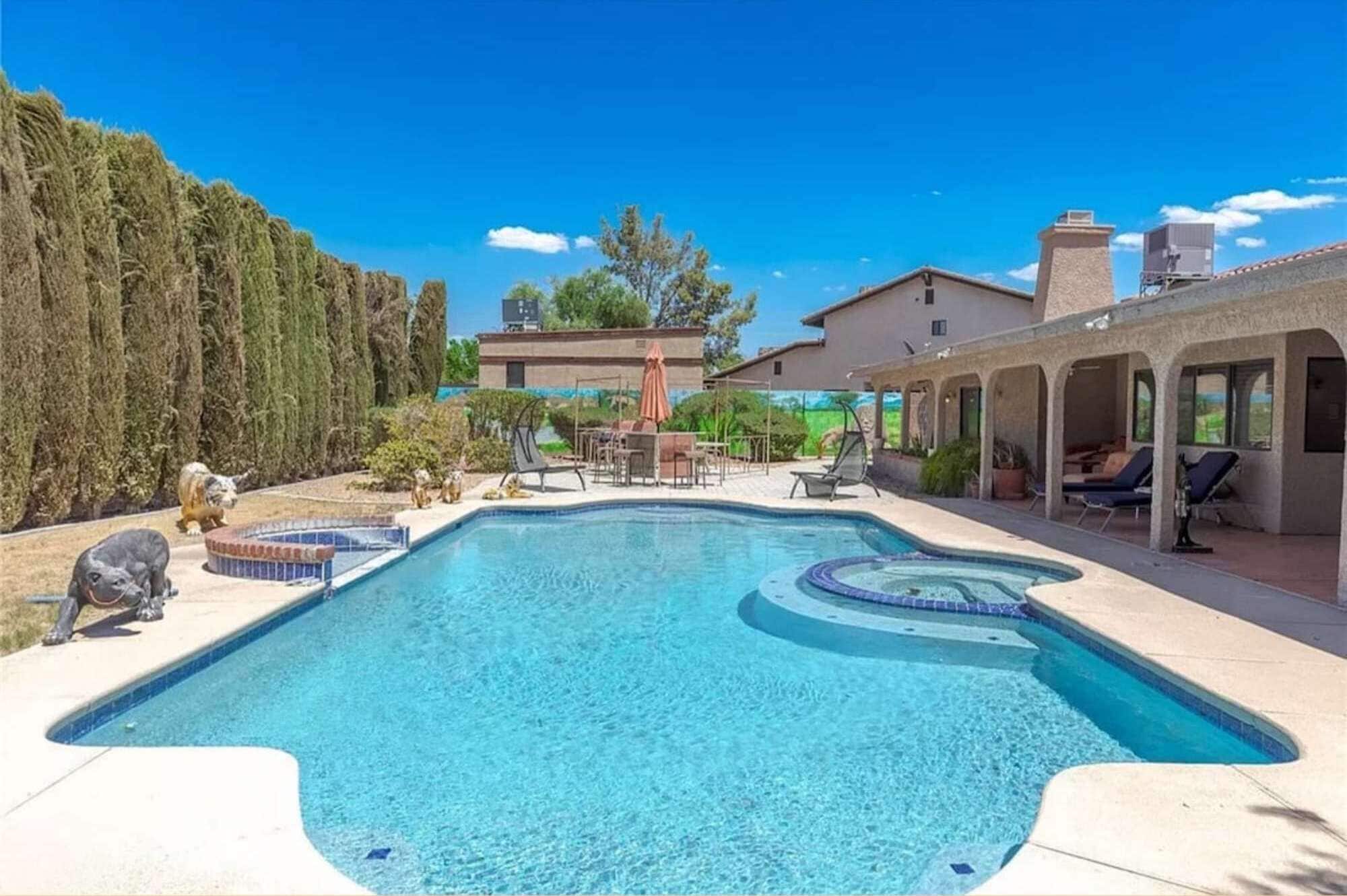 A heated pool