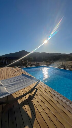 'Les Chalets De Tesa' with Mountain View, Wi-Fi and Air Conditioning