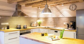 Condo, 3 Bedrooms, Balcony, Garden View | Private kitchen | Espresso maker, coffee/tea maker, electric kettle, toaster