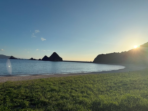 Villa Tottoganashi" for rent in front of a spectacular beach on the secluded island of Kakaroma Island.