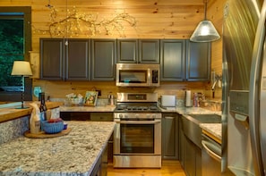 Microwave, oven, stovetop, dishwasher