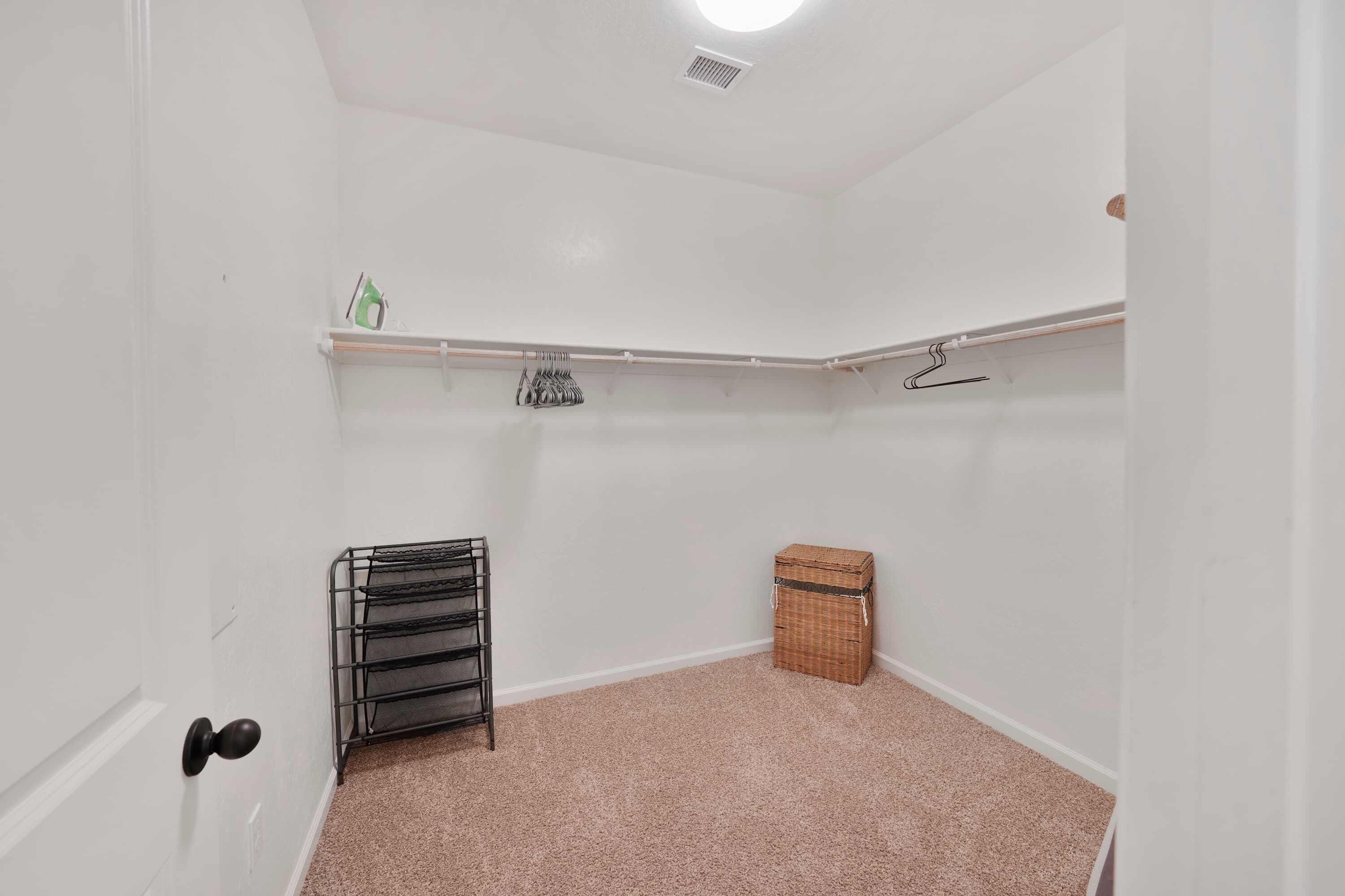 Large closet in primary suite