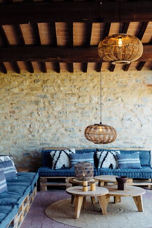 Superior-Chalet, Blick auf den Innenhof | Terrasse/Patio
