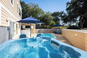 Outdoor spa tub - New Listing! Game room, Private pool & Hot Tub (Kitty Hawk)