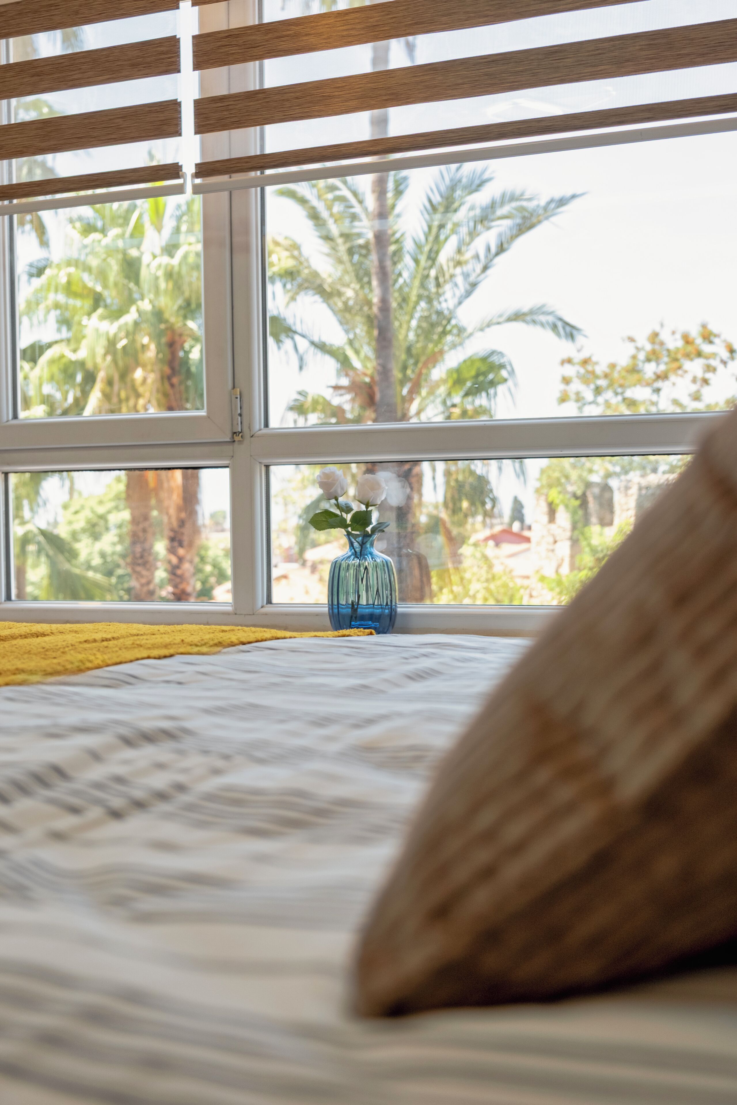 Leilighet – comfort, 2 soverom, kjæledyr tillatt, byutsikt | Sengetøy av topp kvalitet, skrivebord og skrivebord for bærbar PC