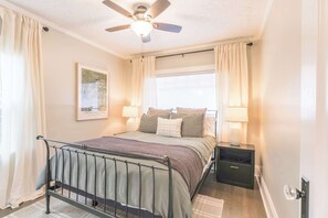 2 bedrooms, iron/ironing board, travel crib, free WiFi