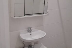 Regadera, jabón, shampoo, papel de baño 