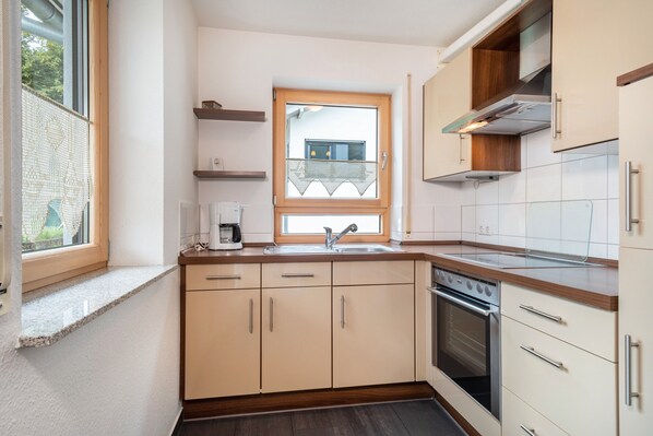 Fridge, oven, stovetop, dishwasher