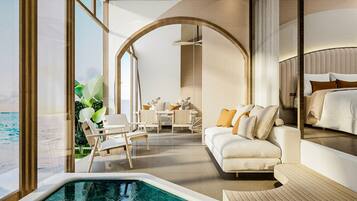 Casita Seaview with Pool | Living area