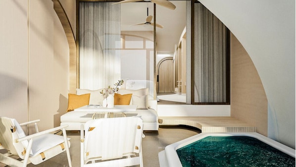 Casita Seaview with Pool | Living area