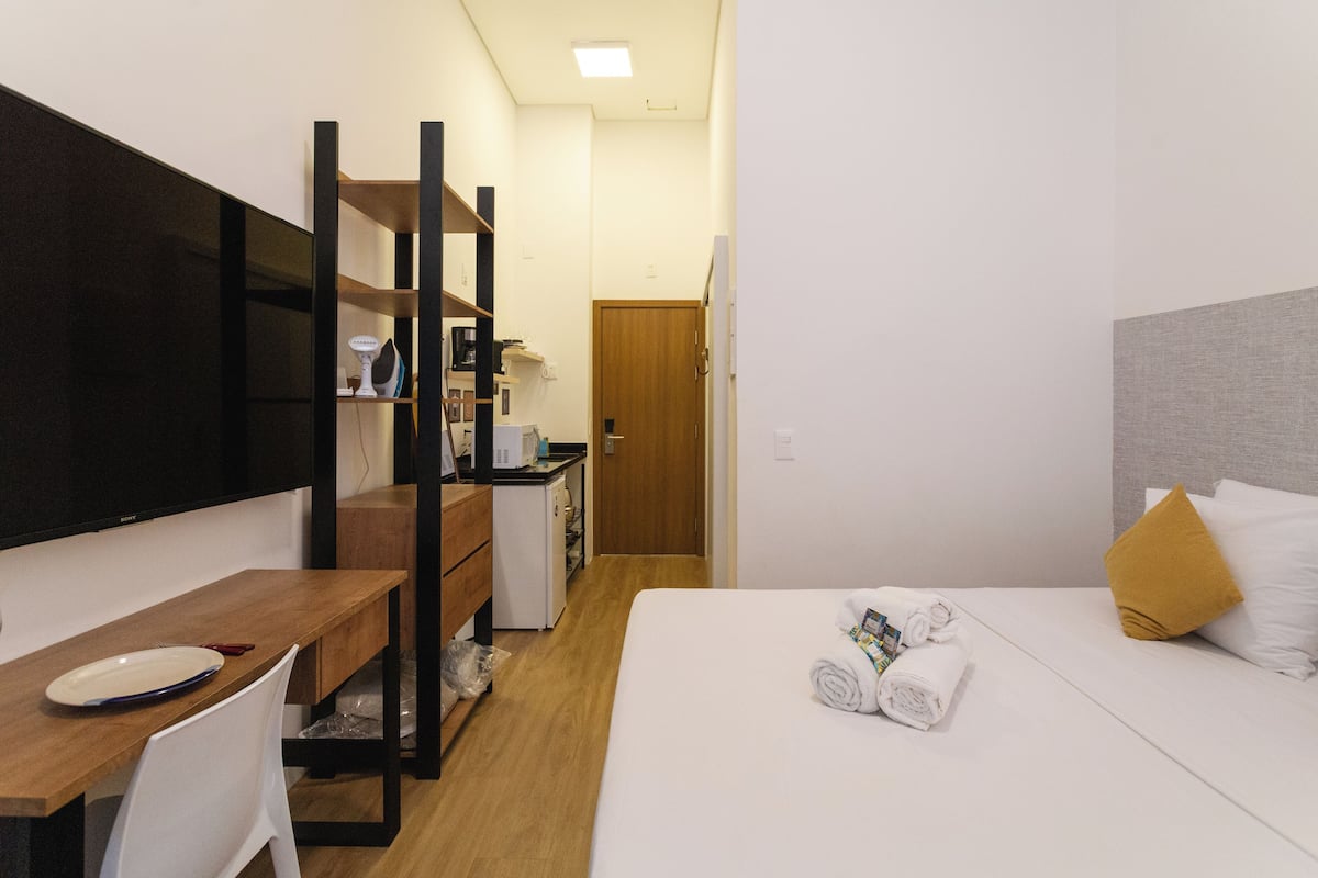 开间 | 隔音、熨斗/熨衣板、免费 WiFi、床单