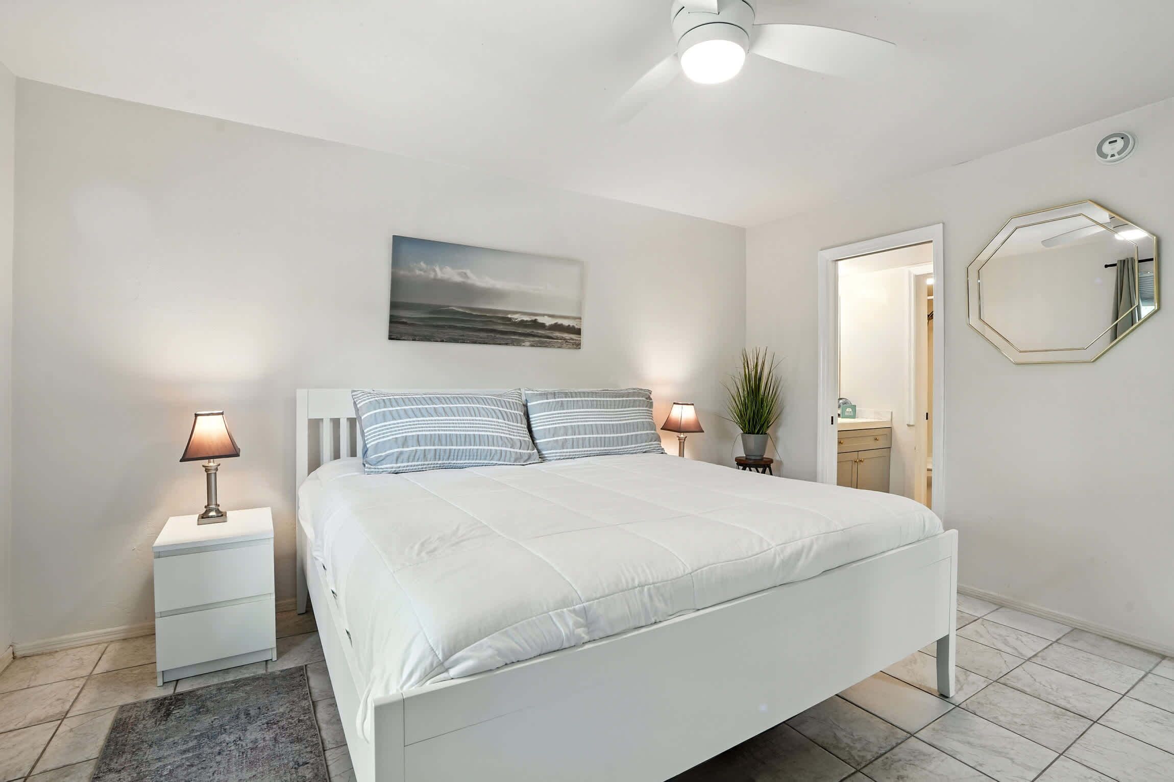 2 bedrooms, iron/ironing board, WiFi, bed sheets