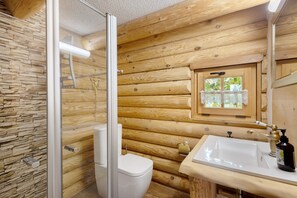 Een douche, gratis toiletartikelen, een haardroger, handdoeken