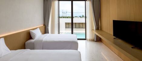 Pool View Twin Bed | 房內夾萬、免費 Wi-Fi