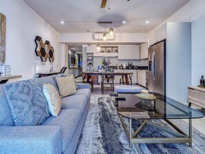 Living area - 2 Pools & Gym w/ Workspace | Romantic Zone 1BR (Puerto Vallarta)