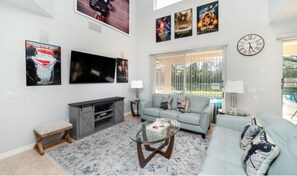 Living area - Spacious Emerald Island Home, Private Pool & Minutes To Disney! 6 Bedroom Villa (Kissimmee)