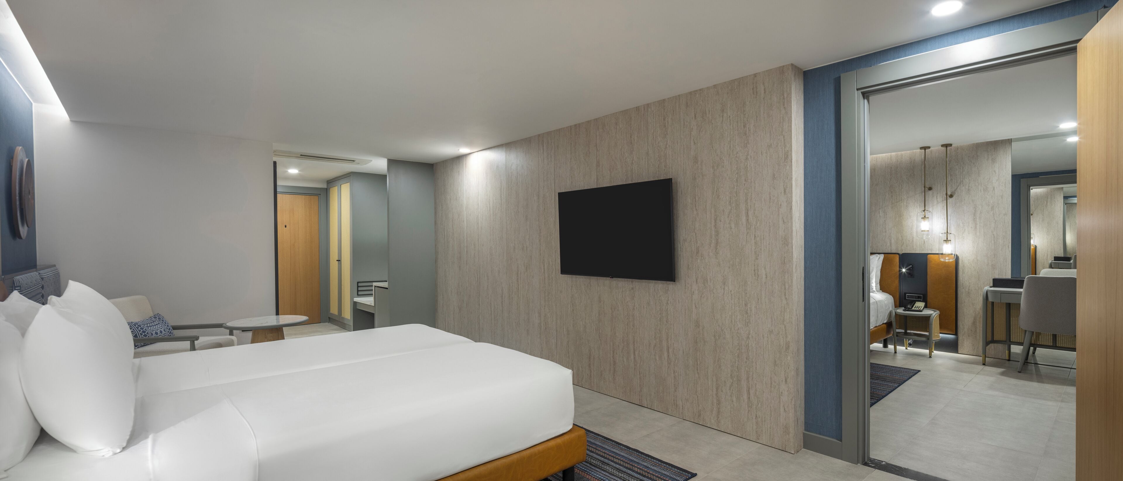 Superior Room, 2 Double Beds, City View | Frette Italian sheets, premium bedding, down comforters