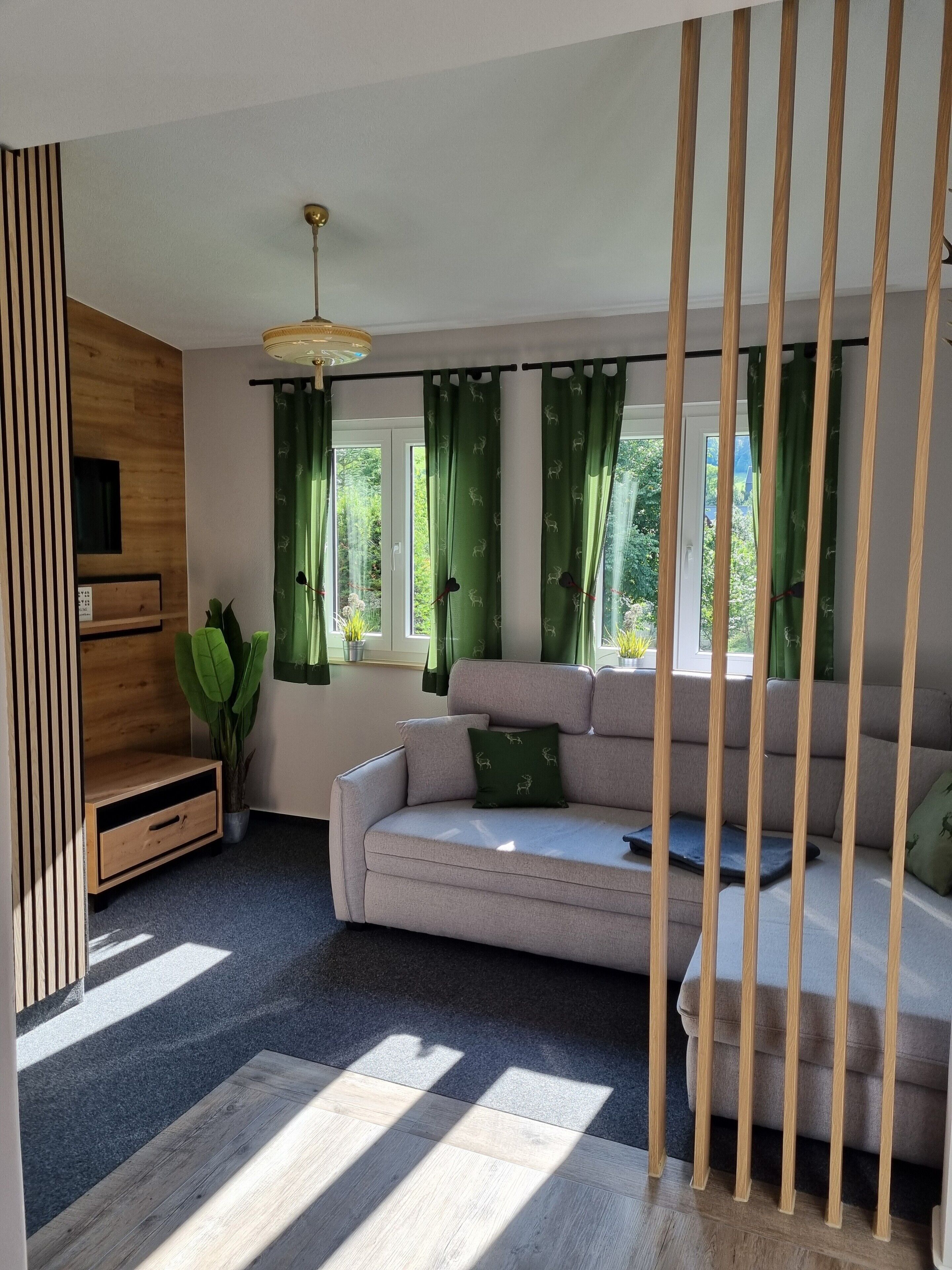 Fernseher, Kamin, Tischtennisplatte