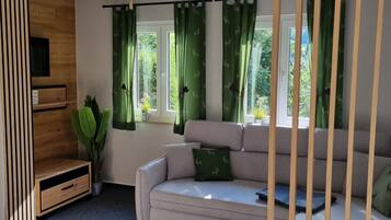 Fernseher, Kamin, Tischtennisplatte