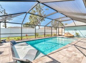 Outdoor pool, a heated pool