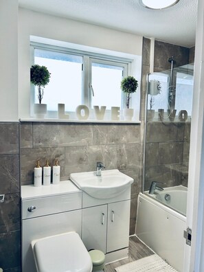 Hair dryer, towels