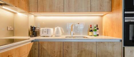 Microwave, oven, stovetop, dishwasher